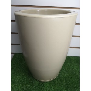 VASO REF383-2 COLUNA Nº4 REDONDO POLIDO C/ PRATO EM POLIETILENO COR BEGE A67XL36CM