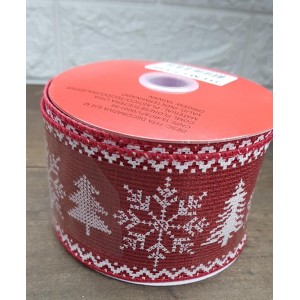 FITILHO CF538 VERMELHO SNOW C/ ARVORES NATALINO A9,14M