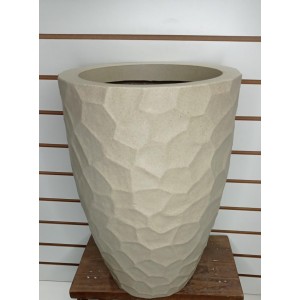 VASO COLUNA REF009 DETALHADO PEDRA M EM POLIETILENO A57XL39CM