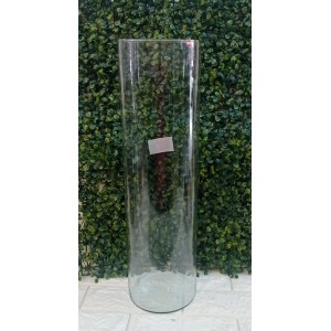 VASO CILINDRICO 1589 EM VIDRO TRANSPARENTE A50XL15CM