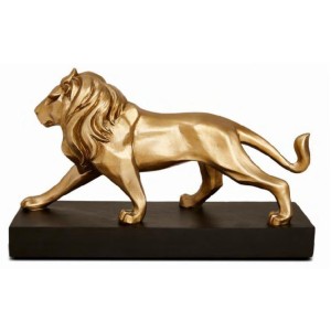 ESCULTURA 17818 LEAO EM POLIRESINA 29CM