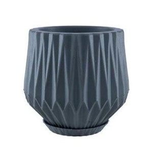 VASO REF136-3 DE ORIGAMI C/PRATO Nº3 A37XL32CM CHUMBO