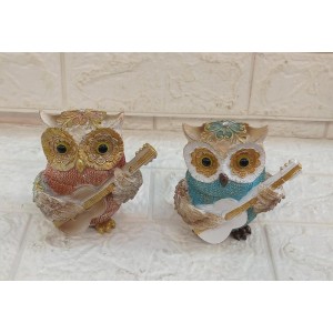 ENFEITE TCJA-20 CORUJA VIOLAO DE RESINA A10CM