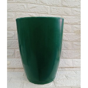 VASO REF364-9 COLUNA RED MARMORIZADO C/PRATO Nº2 VERDE A40XL30CM