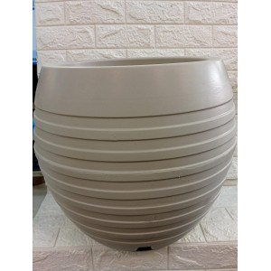 VASO REF481-2 BOJO FRISADO C/PRATO Nº4 BEGE A49XL42CM