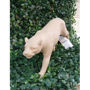 ESCULTURA 18769 LEOPARDO EM POLIRRESINA A11XC37CM