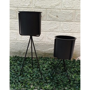 VASO DEC01578 C/SUPORTE DE METAL C/2 PCS M A36CM PA24CM