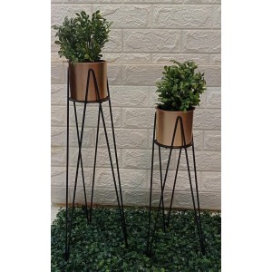 VASO DEC01583 C/SUPORTE DE METAL C/2 PCS M A59CM P A46CM