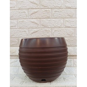 VASO BOJO REF461-1 FRISADO C/PRATO Nº2 MARROM A33XL30CM