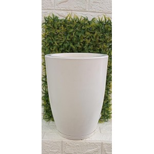 VASO COLUNA REF363-6 RED C/PRATO Nº2 BRANCO A41XL30CM