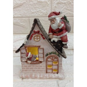 ENFEITE AC214 PAPAI NOEL NA CHAMINE A17CM