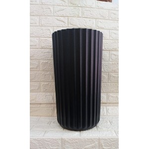 VASO RFP3-PC ROMA FRISADO POLIETILENO Nº3 PRETO CARVAO A56XL30XB28CM