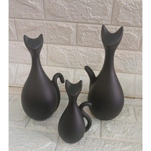 FAMILIA 786-64 GATOS PRETO FOSCO G A26CM P 16CM