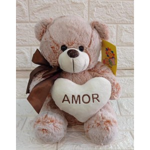 PELUCIA XT8834-30 URSO C/CORACAO AMOR A30CM