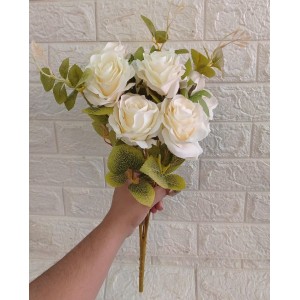 FL BUQUE 19-18-1 DE ROSA BRANCA C/10 GALHOS A51CM