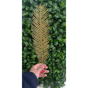 HASTE FLB29D DE FOLHA GLITER DOURADA NATALINA 45CM
