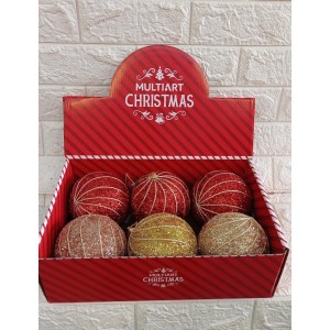 BOLA NBOL12V02 DECORATIVA DE NATAL GG 12CM