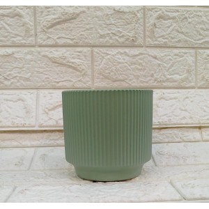 VASO YM-0181-1VD CERAMICA VERDE A12,5X13CM
