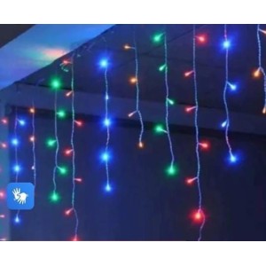 CASCATA NTL50240C127V PISCA EXPANSIVEL 8 FUN FIO TRANSP 240 LED COLORIDA 4,3MTRS