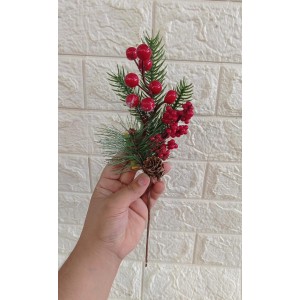 HASTE BG241041 NATALINO C/CEREJEIRA E PINHA A35CM