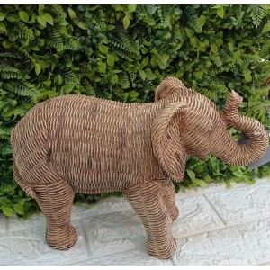 ESCULTURA 18902 ELEFANTE EM POLIRRESINA A23CM