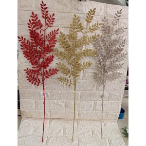 HASTE FG09 DE FOLHA C/3 GALHO DOURA/VERM/CHAMPAG 83CM