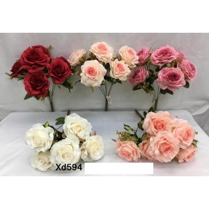 FL BUQUE ROSA XD-594 ABERTA C/ 6F C/ MINI ISOPOR A44CM