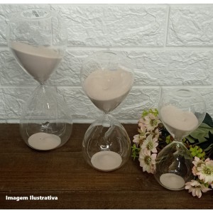 AMPULHETA 09602 (15 MINUTOS) EM VIDRO A17XL7CM