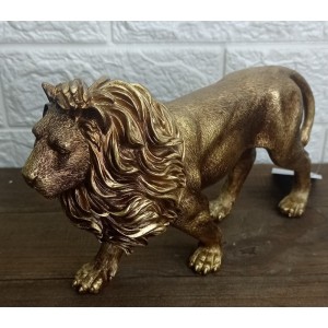 ESCULTURA 14891 LEAO EM POLIRESINA A16XL25CM