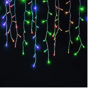 CASCATA NTL1240C127V COLORIDO (C/ 8 FUNCOES) DE NATAL 4,3 METROS 240 LEDS